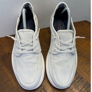 Skechers BOBS Skipper Tide Pool Canvas Slip On Shoes Oatmeal 114367 Womens 10